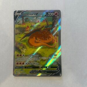 Pokemon Charizard V Trading Card - Orange and Black
